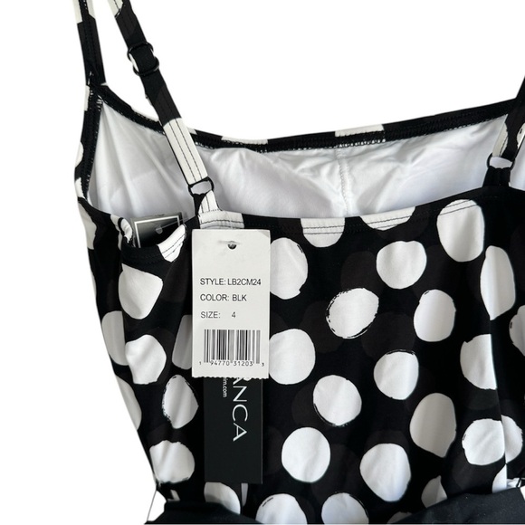 New! La Blanca Mod for Dot Belted Mio One Piece Swimsuit - Picture 8 of 10